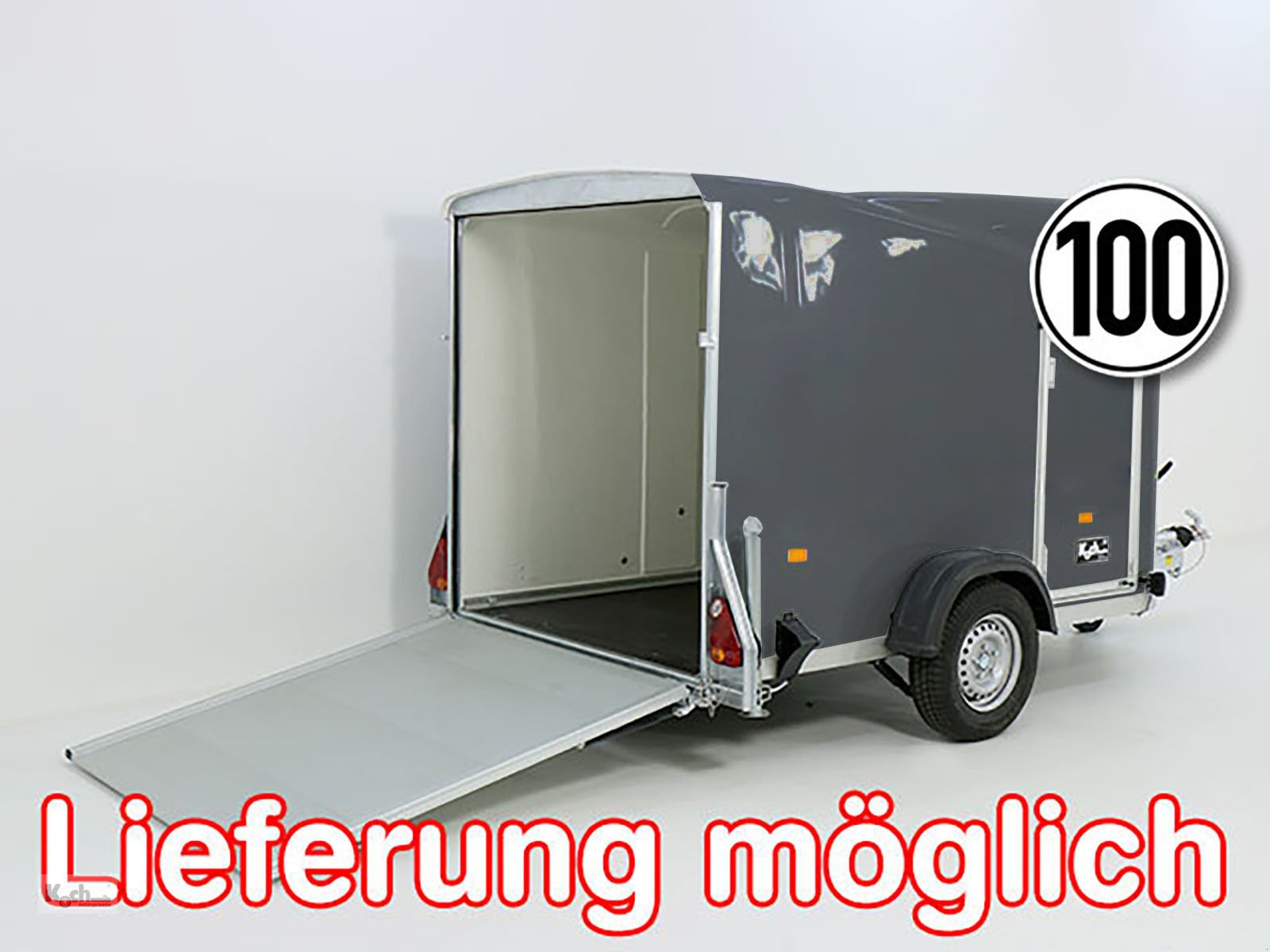 Anhänger typu Sonstige Debon KofferanhÃ¤nger Cargo 1300 Vollpoly 150x290cm H:160cm|TÃ¼r|grau (Ko12411551So), Neumaschine w Winsen (Luhe) (Zdjęcie 1)